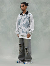 Veste de baseball rétro Thorn Rose de la marque American Trendy